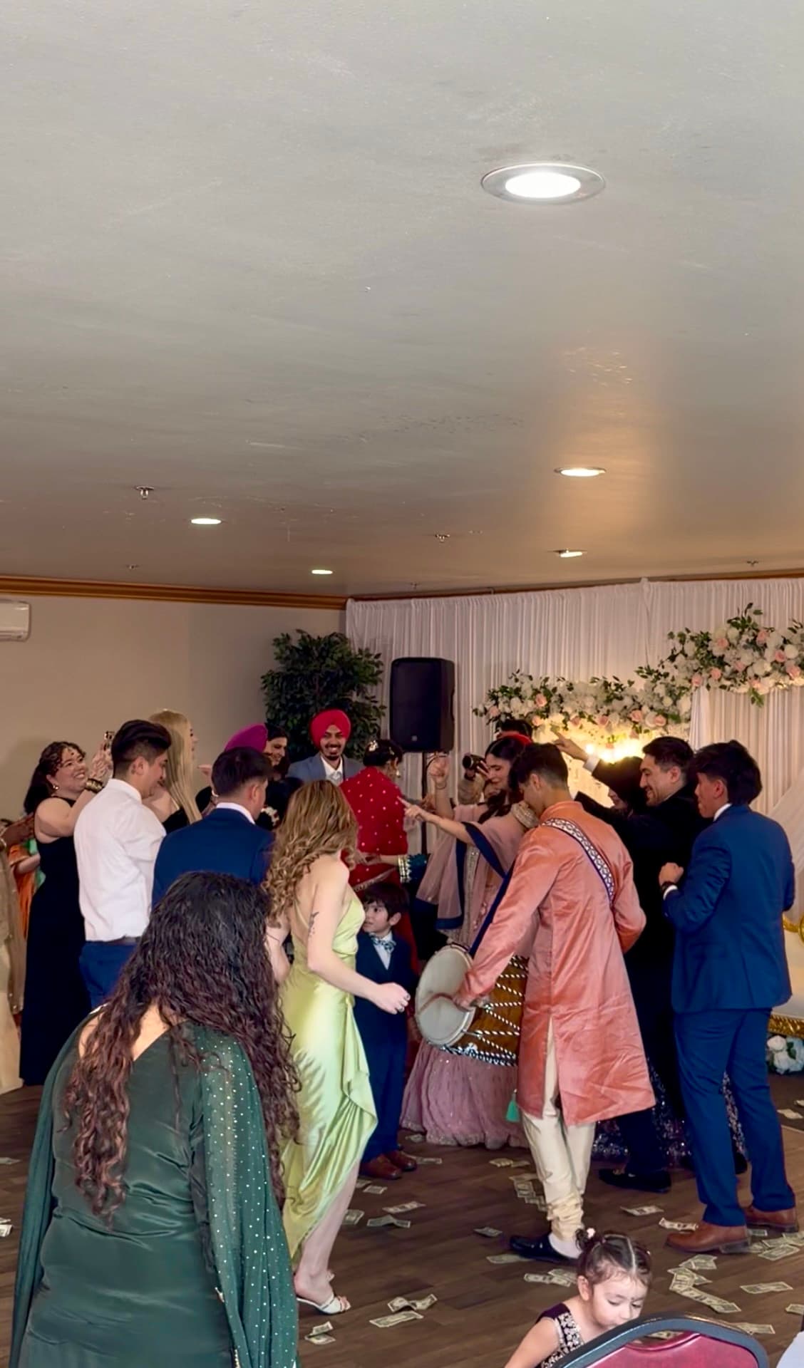 Crowd at a live dhol performance