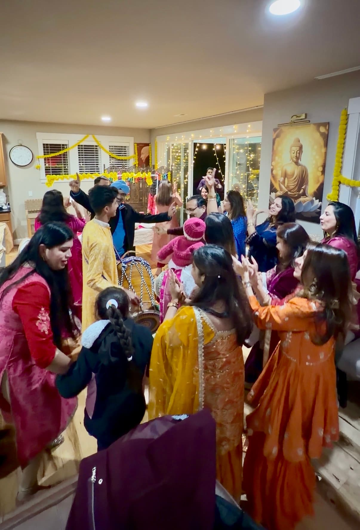 Dhol performance at a South Asian celebration